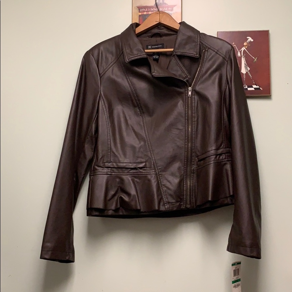 Brown motto jacket